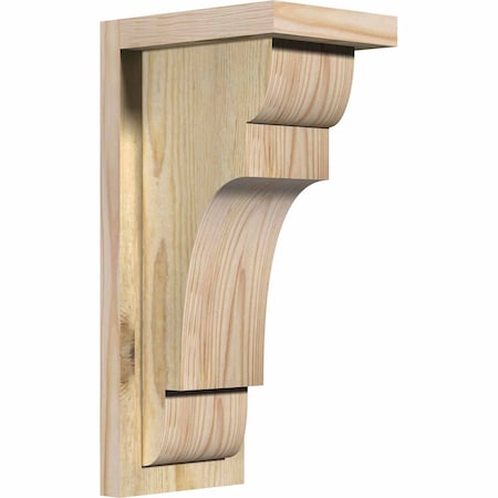 Ekena Millwork New Brighton Rough Sawn Corbel w/Backplate, Douglas Fir, 6"W x 8"D x 16"H COR06X08X16NEB01RDF